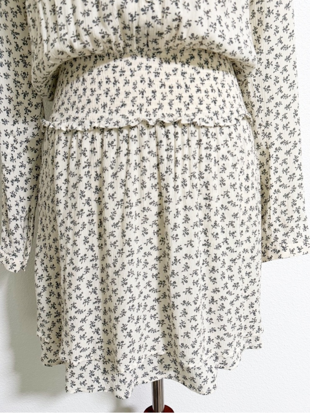 Rails Jasmine Ditsy Floral Smocked Waist Layered Mini Dress - Picture 6 of 15